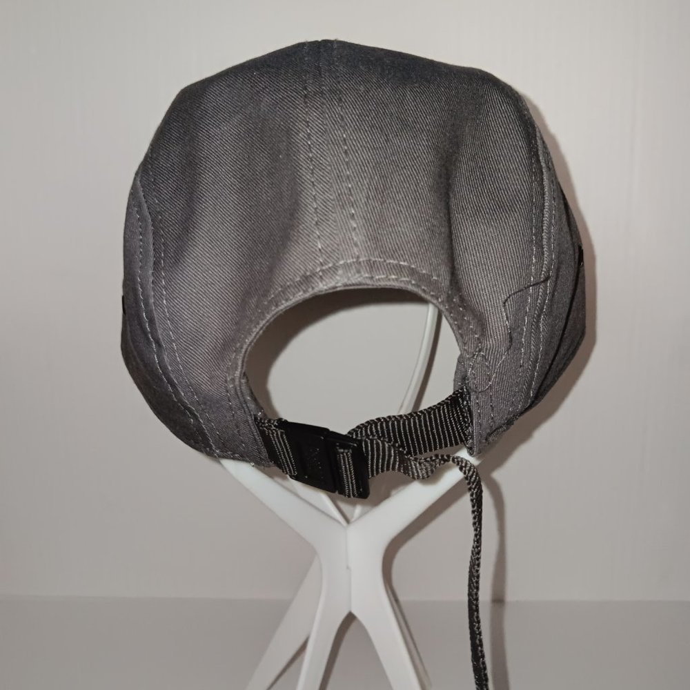 OTTO 100% COTTON ADJUSTABLE STRAP HAT CLOUD RAINDROP PATTERN GRAY WHITE - Picture 6 of 9